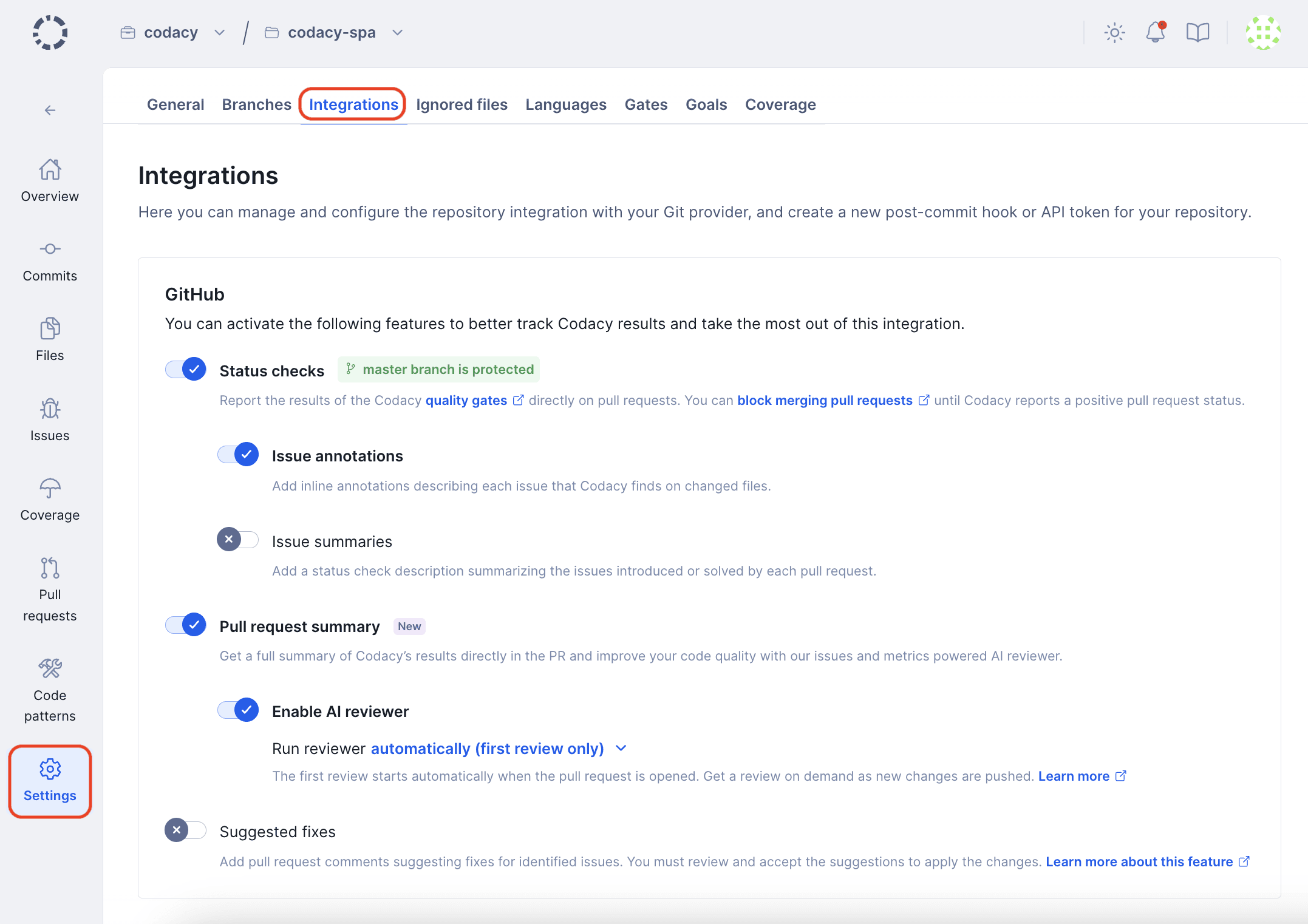 GitHub integration